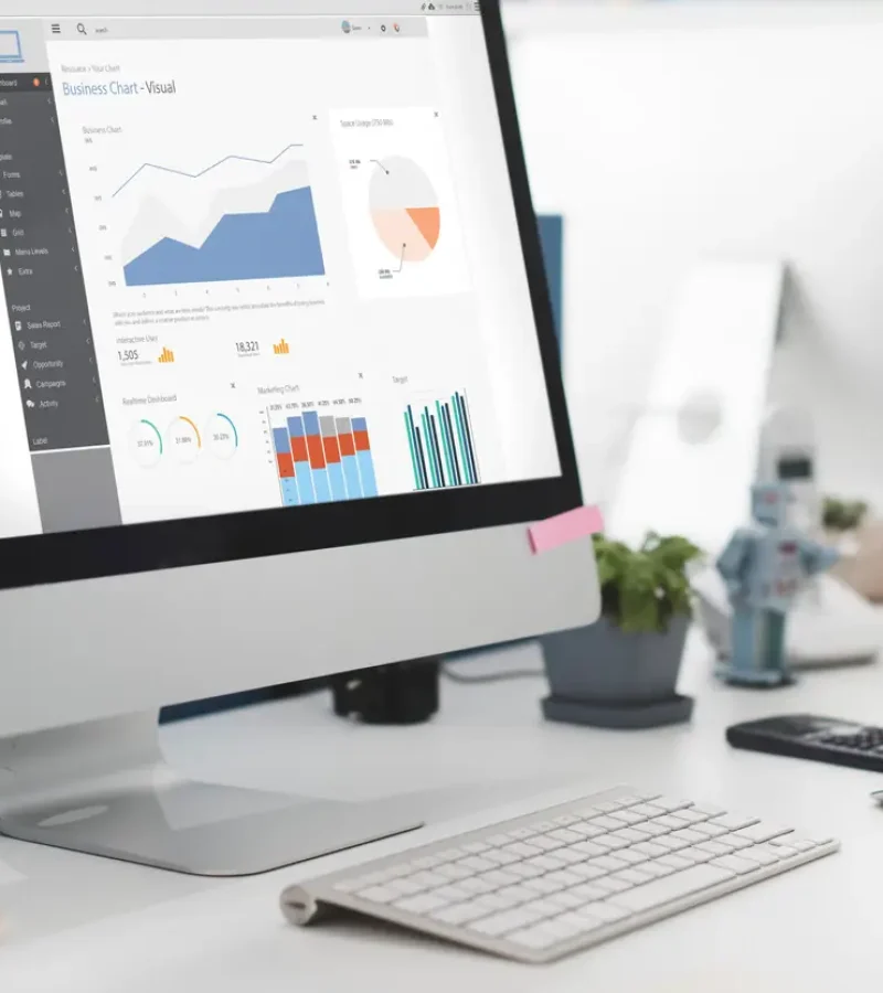 Business Chart Visual Graphics Report Concept